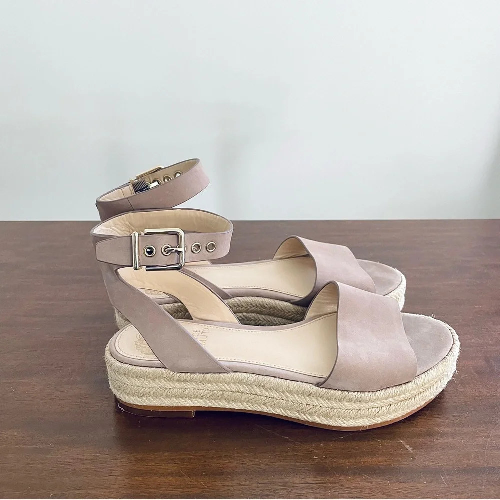Vince Camuto Taupe Platform Espadrille Sandals